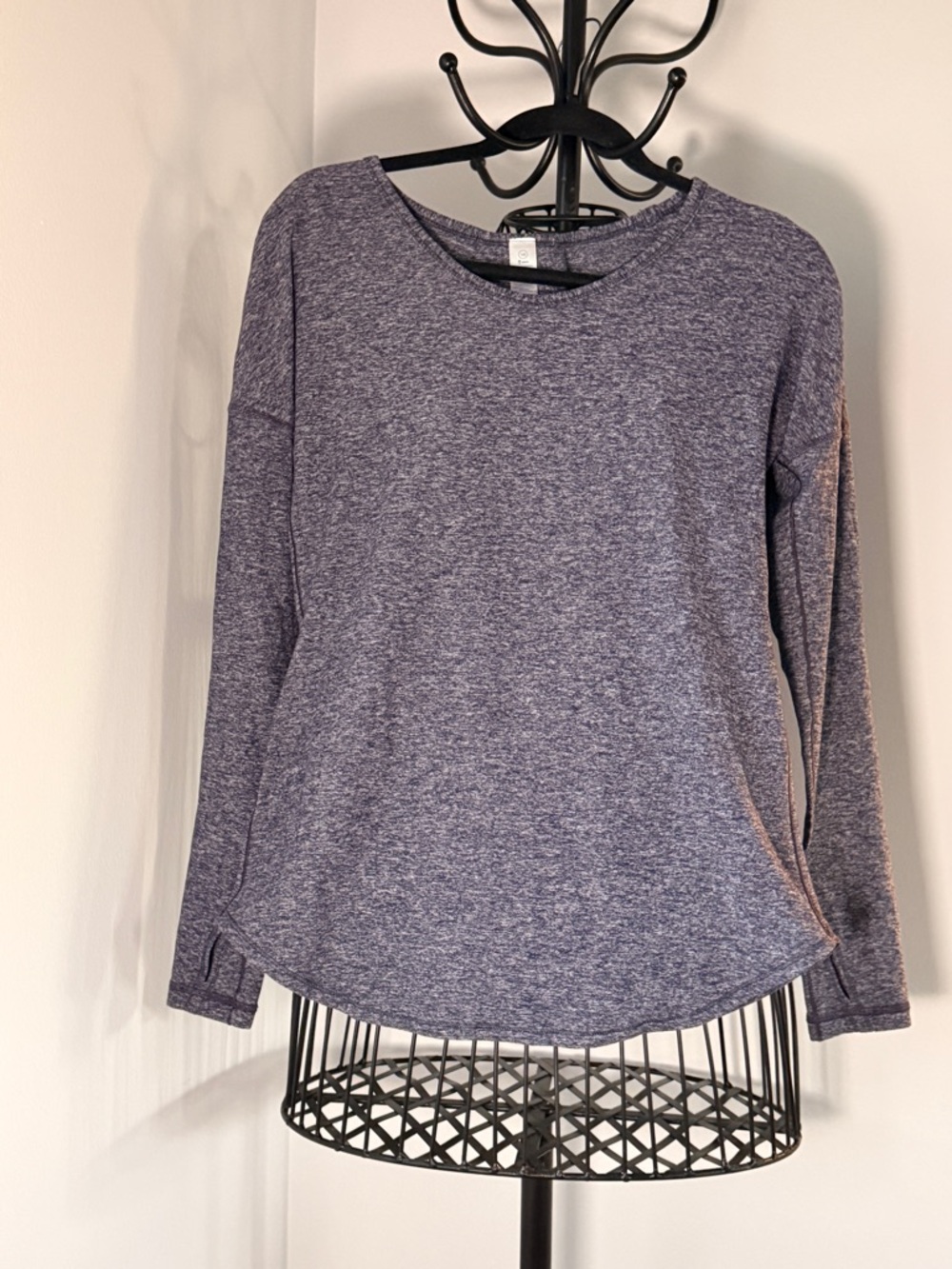 Ivivva Heathered Purple Long Sleeve Crew Top